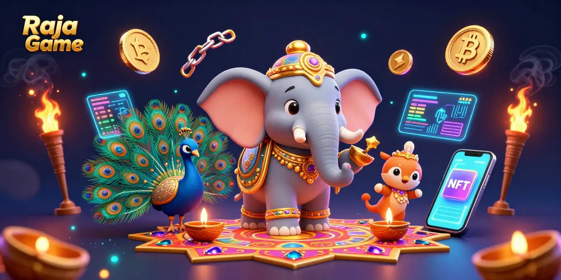 Win exciting rewards with Raja Game’s colorful and dynamic casino-themed illustration.