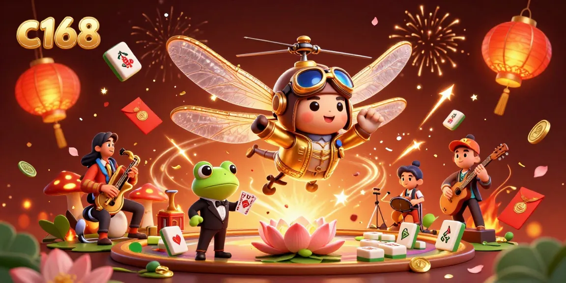 Experience c168 excitement through animated casino action featuring a dragonfly pilot and more.