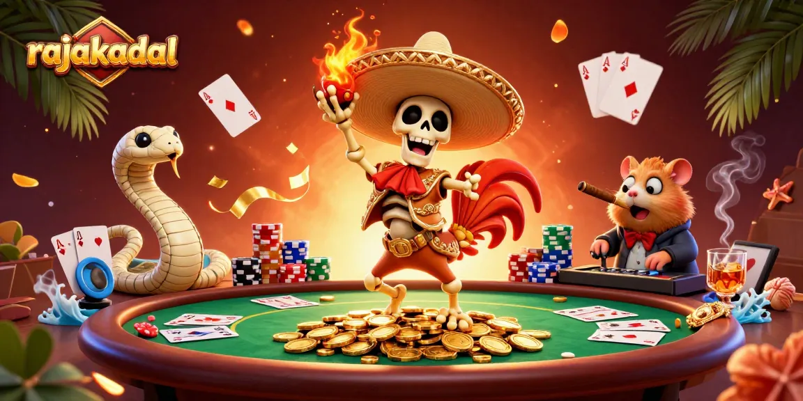 Menangkan jackpot dengan rajakadal melalui karakter kasino 3D yang meriah dan interaktif.