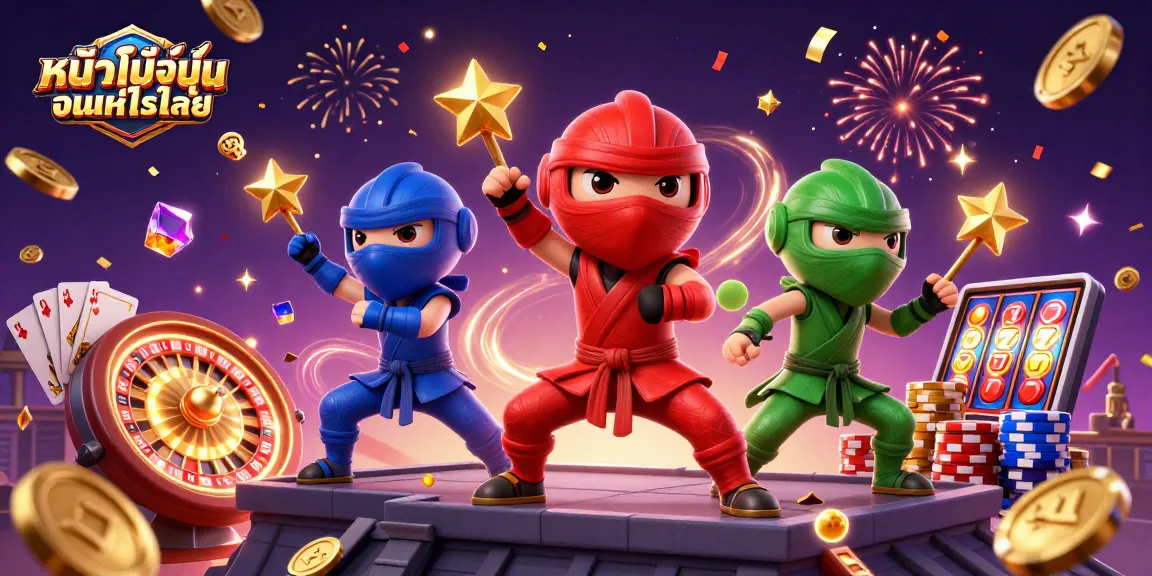 ภาพการ์ตูน 3D แสดงทีมกบฏนินจา 3 ตัวในชุดสีต่าง ๆ ที่กำลังทำท่าทางการต่อสู้ พร้อมการเล่นคาสิโน หนังโป๊ญี่ปุ่นแปลไทย