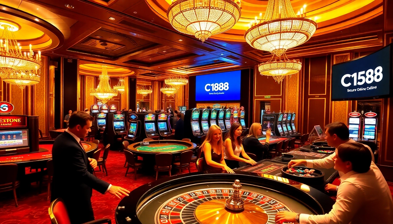 C168 players enjoying an exciting game of roulette in a vibrant, luxurious casino atmosphere.