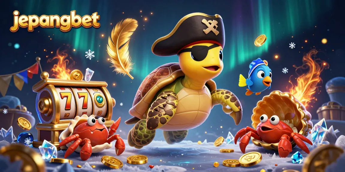 Enjoy thrilling slots action with Japanbet's mesmerizing 3D pirate turtle and friends.