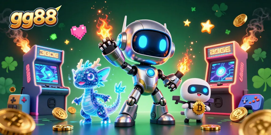 Experience the thrill of winning at gg88 with dynamic 3D gaming characters and vibrant casino elements.