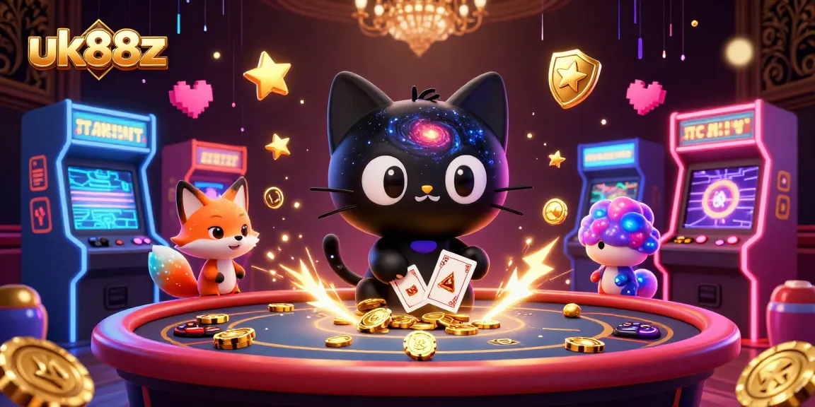 Experience thrilling gameplay at uk88z casino with cosmic characters pulling in bright gaming elements.