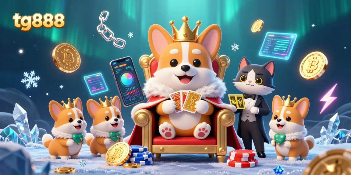 Engage with tg888 for epic gaming adventures featuring an ornate royal corgi and crypto riches.