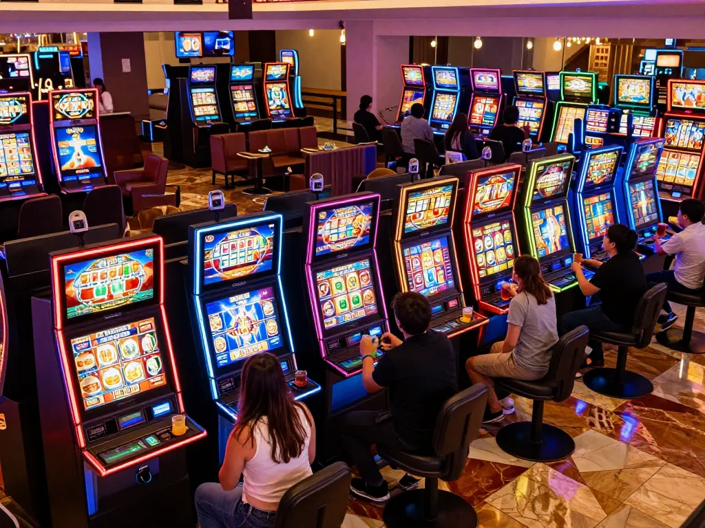 Players enjoying exciting slot games in a lively casino environment featuring SC88 machines.