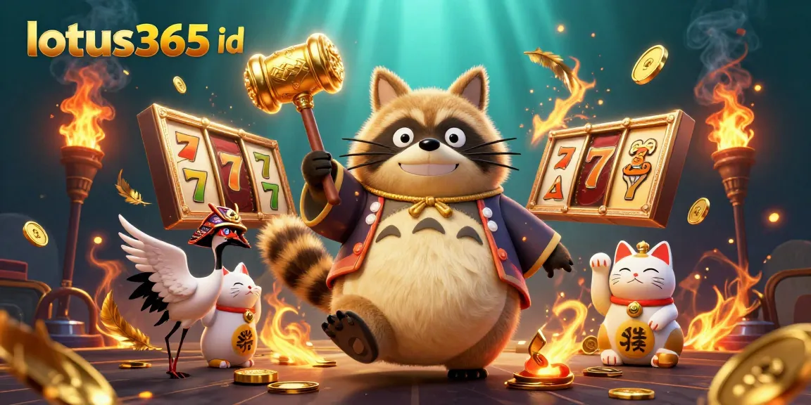 Engage with lotus365 id through exciting slot gaming featuring cheerful characters in a vibrant scene.