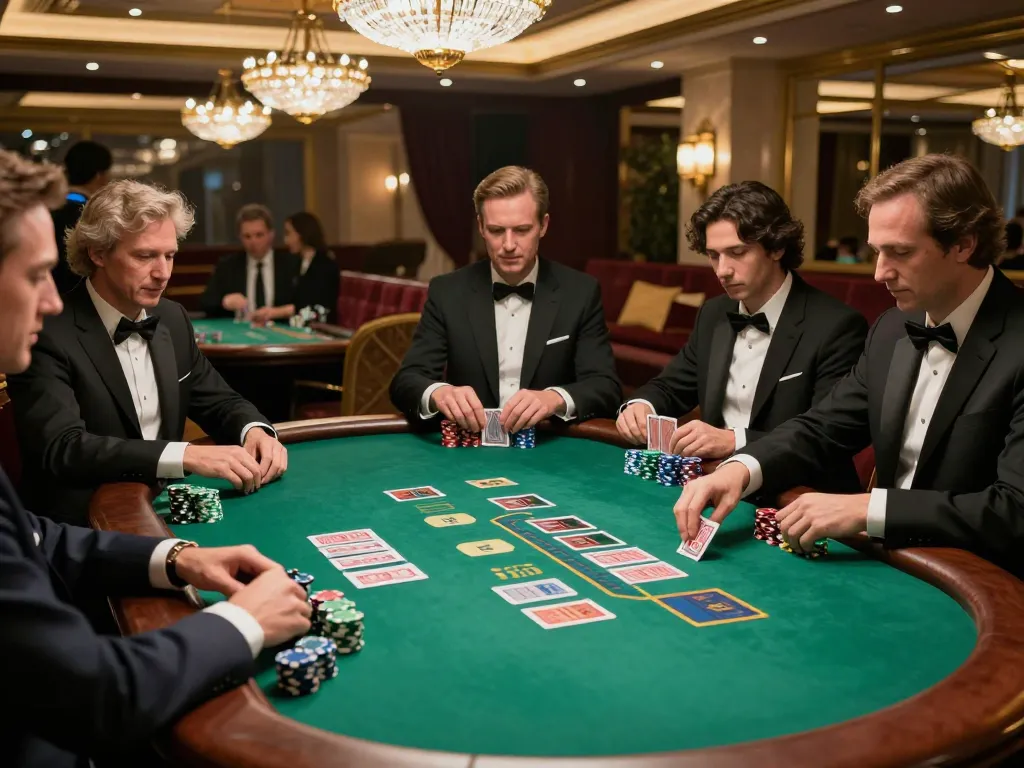 Playing blackjack at an official website casino with intense focus and strategy visible