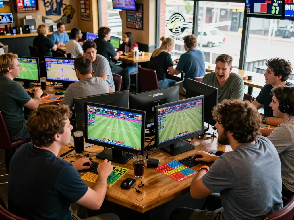 Experience the excitement of placing bets at VB88 during a live sports event.