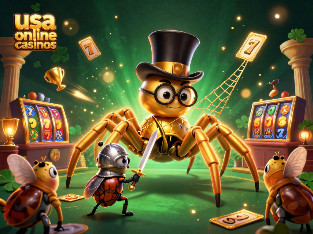Experience thrilling gameplay at usa online casinos, featuring dynamic characters and vibrant casino elements.