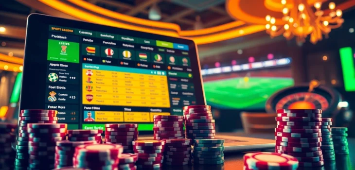 Experience the thrill of แทงบอลโลก with dynamic betting interfaces and vibrant casino elements.