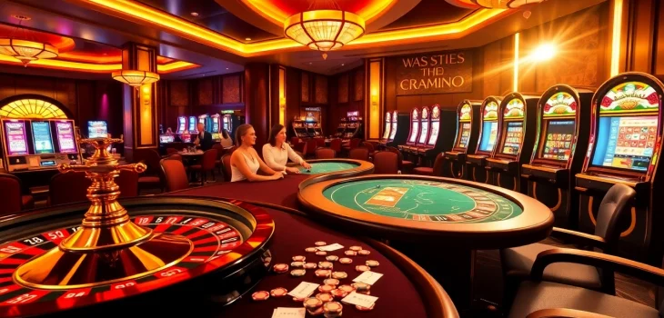 Exciting casino scene featuring players at a poker table and a roulette wheel, emphasizing the thrill of winning at https://23win1.it.com.