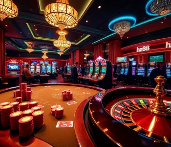 hz88 casino table showcasing strategic poker chip betting and live roulette action