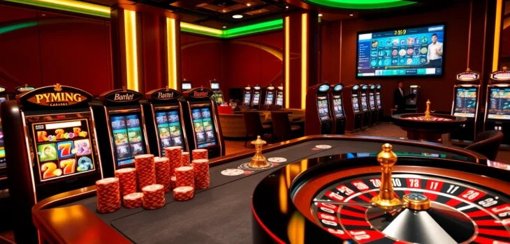Experience the excitement of 79king mobi with colorful casino tables and vibrant slot machines.