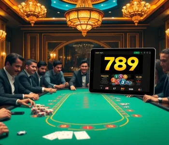Engaged players at a poker table celebrating their wins at 789win casino.