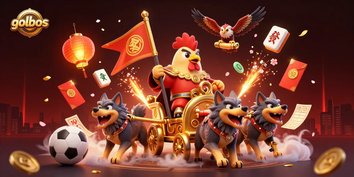 Bet on golbos for thrilling sports action with a golden rooster warlord leading the charge.