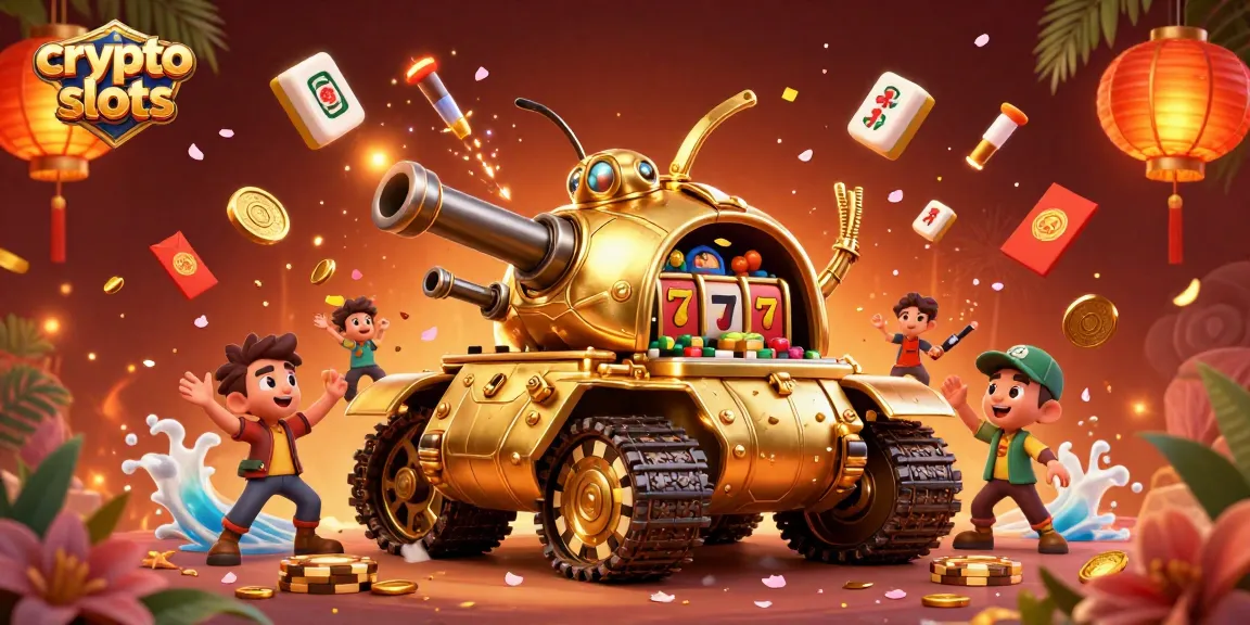 Play crypto slots with excitement inside a miniature casino from a golden beetle tank.
